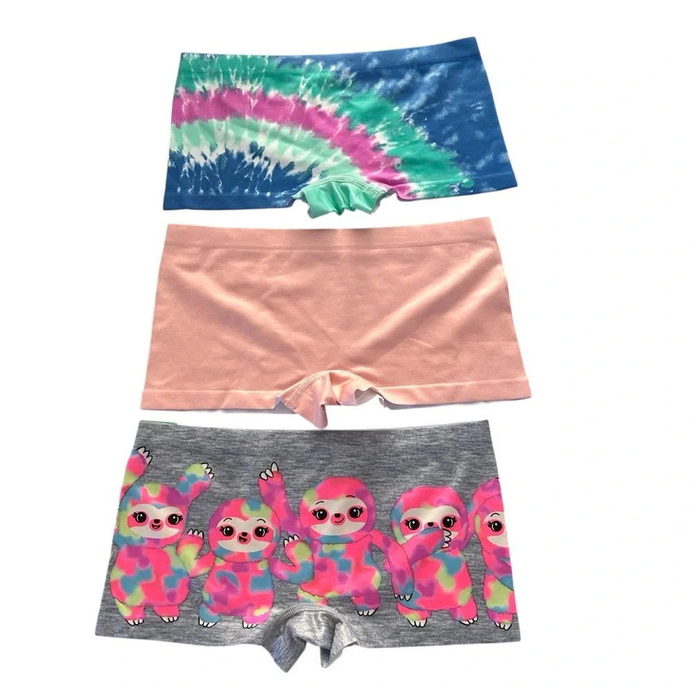 NWT 3 Pair Justice Store Girls Oh So Soft Shorties Boy Shorts Underwear
